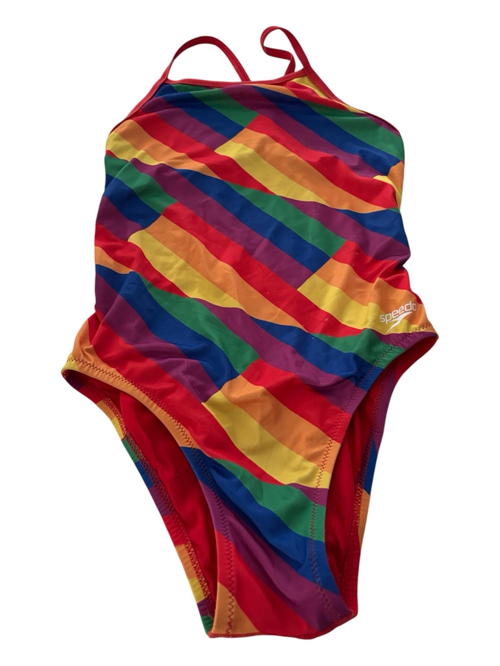Sale! Speedo Girls' Rainbow Striped One-Piece Swimsuit - Multicolor